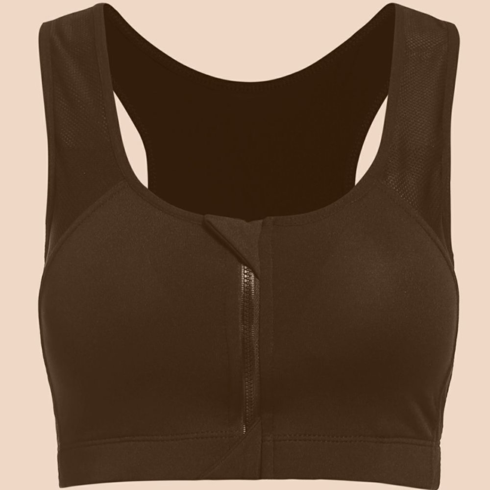 Zip Front Sports Bra